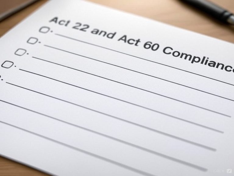 Act 22 and Act 60 compliance