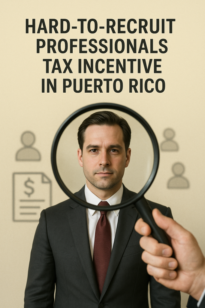 Hard-to-Recruit Professionals tax incentive in Puerto rico